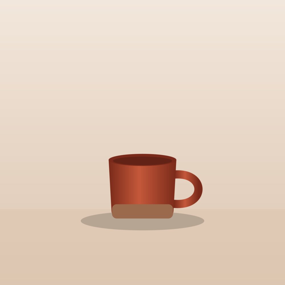 Iron-red espresso cup