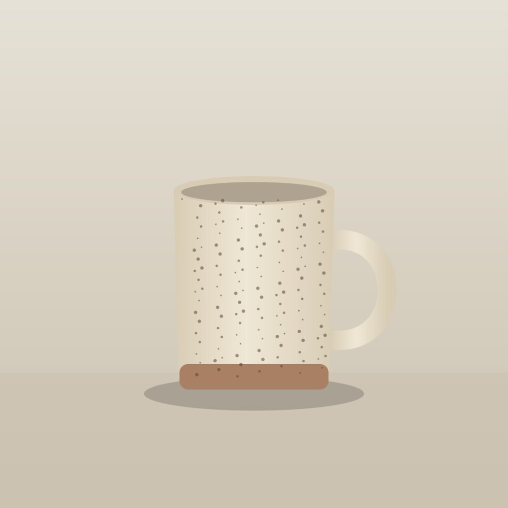 Speckled oatmeal mug